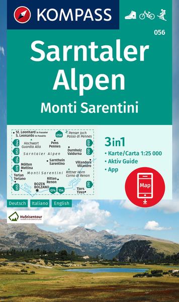 KOMPASS Wanderkarte 056 Sarntaler Alpen Monti Sarentini 1:25.000
