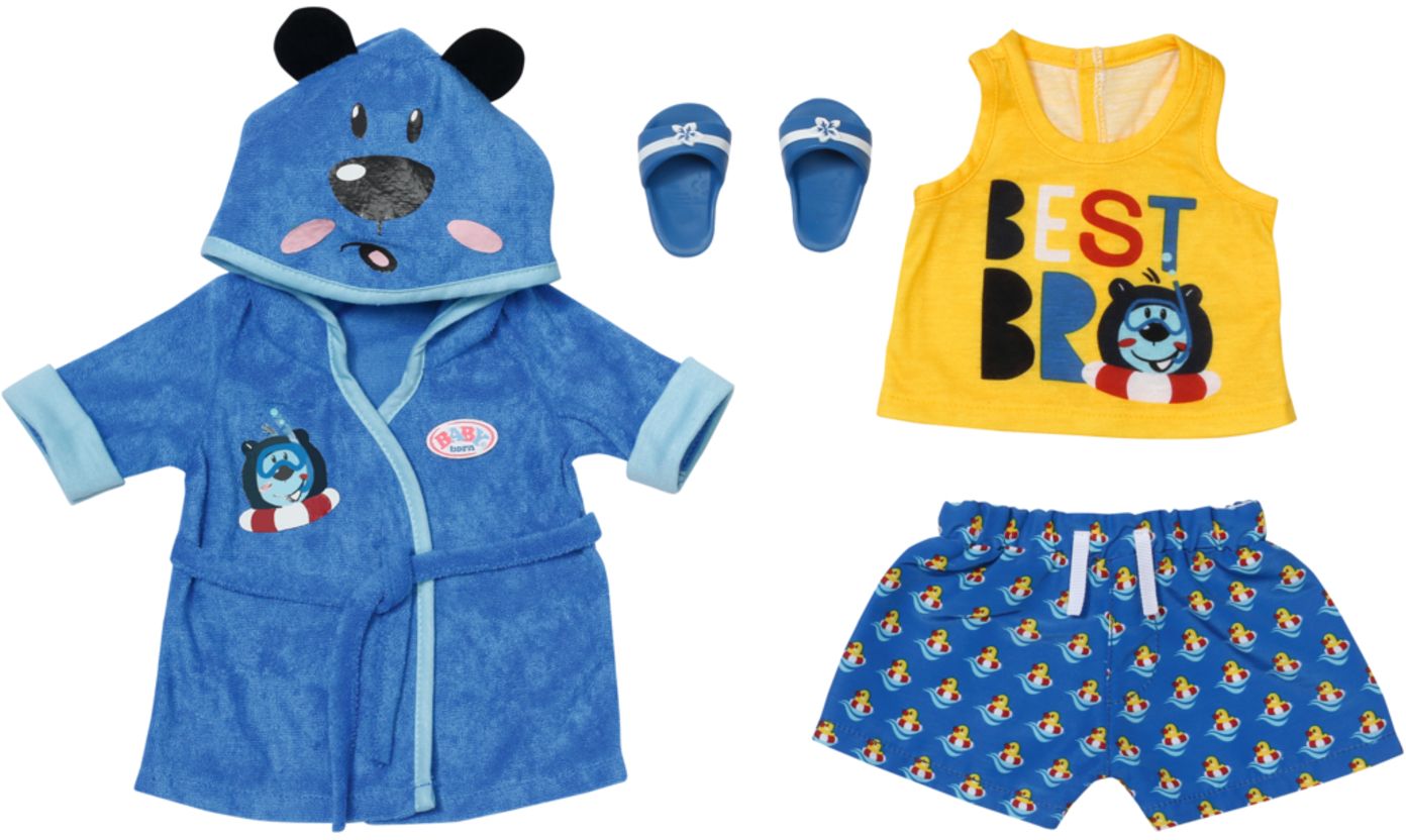 Image of BABY born® Bath Deluxe Boy Outfit 43 cm blau/gelb