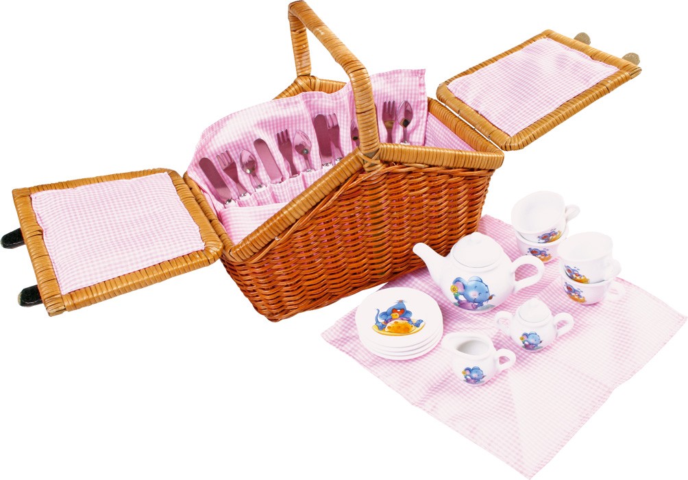 small foot 5300 - Picknickkorb Romantik 30-teilig Maße: 24x13x20cm