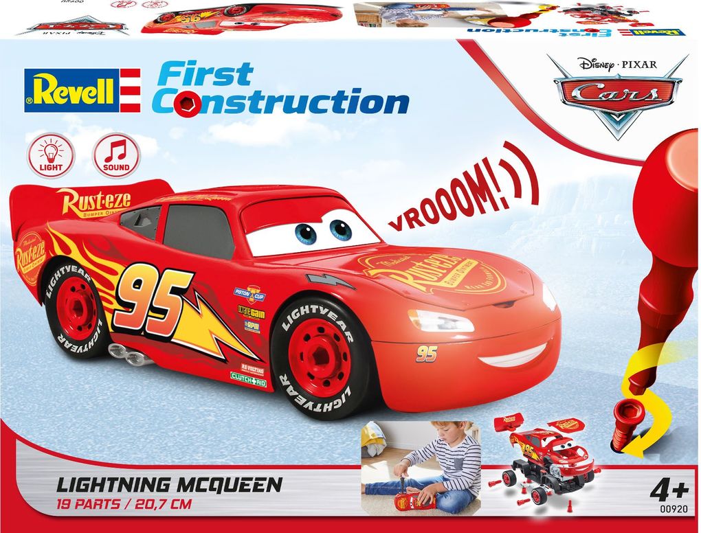 Revell - Lightning McQueen Disney Cars Auto mit Licht&Sound