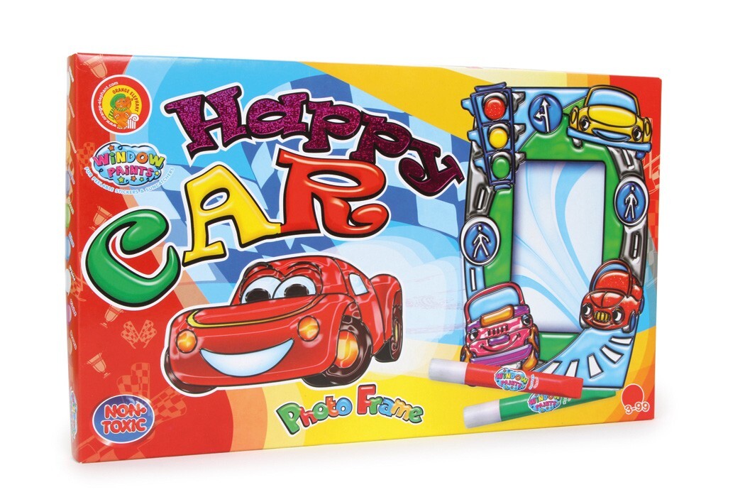 Image of small foot 8463 - Window Paints Photo Frame Happy Car Bilderrahmen mit 9 Fensterfarben Malset