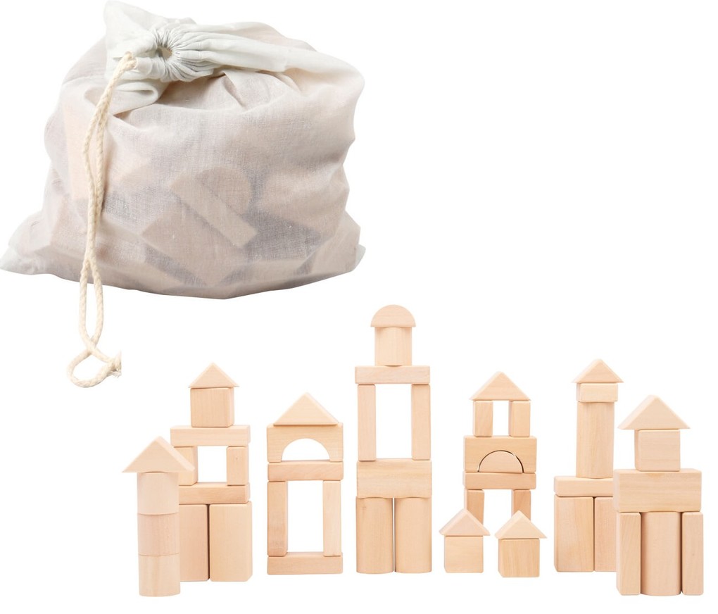Holzbausteine Natur 50er-Pack im Beutel