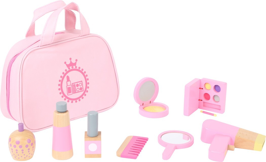 Image of small foot 10607 - Make-up Tasche mit Zubehör Kinder-Kosmetiktasche Stoff/Holz 10-teilig