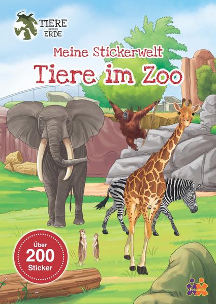 Image of Tiere unserer Erde. Meine Stickerwelt. Tiere im Zoo