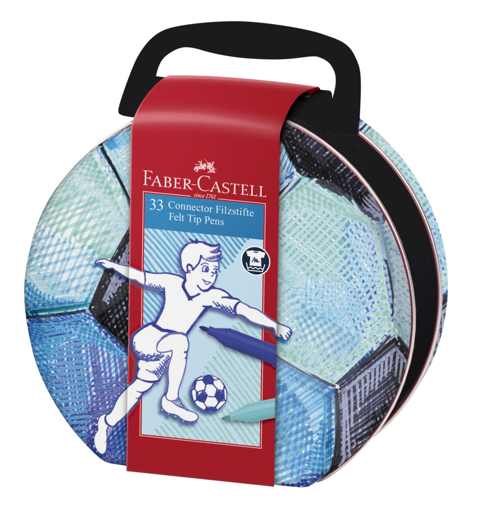FABER-CASTELL Connector Filstifte 155538 Fussballcase