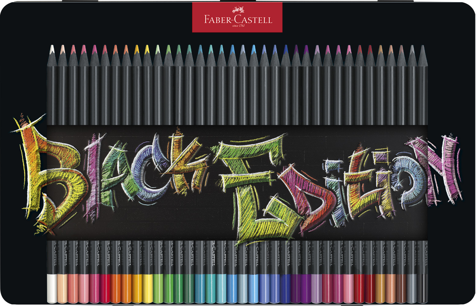 Faber-Castell Colour Pencils Black Edition Tin of 36