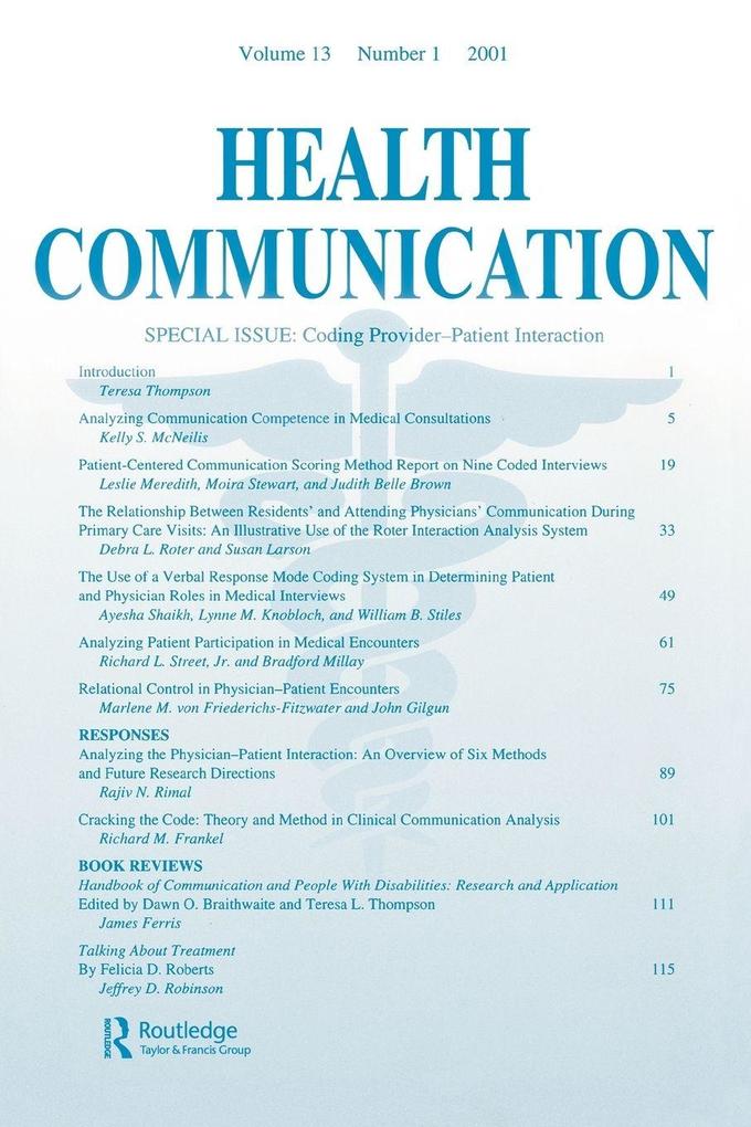 Coding Provider-Patient Interaction