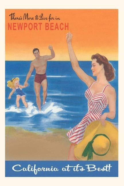 Vintage Journal Newport Beach Travel Poster
