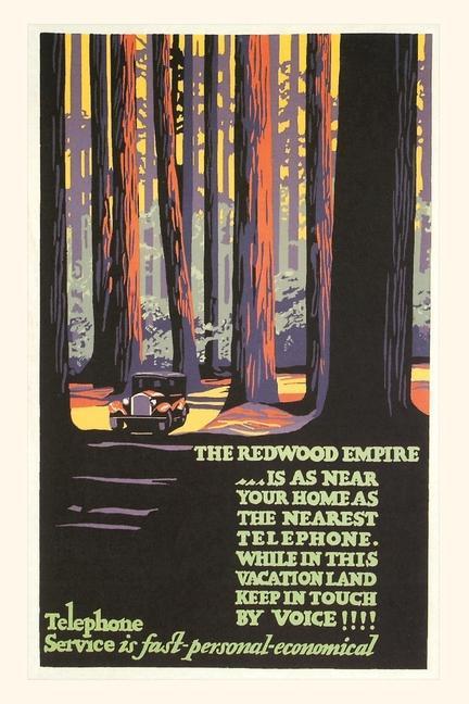 Vintage Journal Travel Poster for Redwood Empire