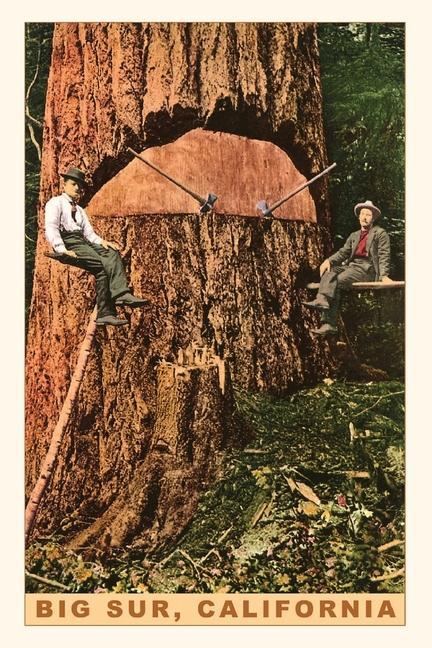 Vintage Journal Chopping Down a Redwood Big Sur California