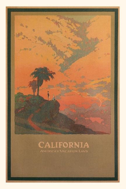 Vintage Journal Travel Poster for California
