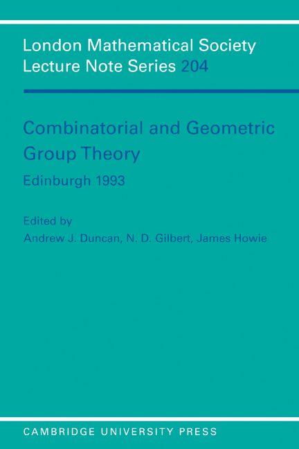 Combinatorial and Geometric Group Theory Edinburgh 1993