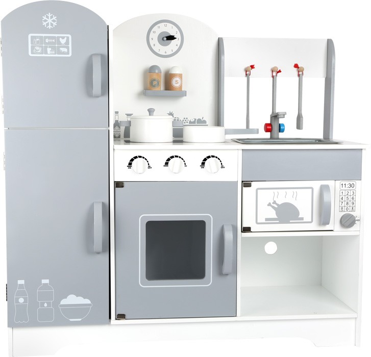 Image of small foot 10598 - Kinderküche mit Kühlschrank Holz Höhe: 82 cm