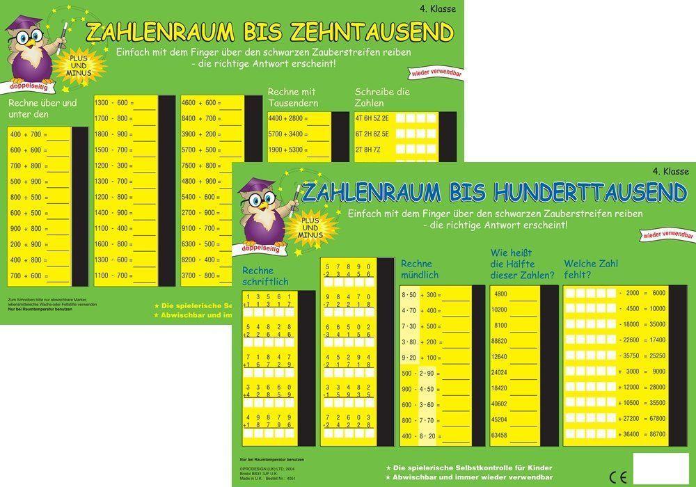 PRESSOGRAM Zaubertafel - Zahlenraum bis Zehntausend / Hunderttausend