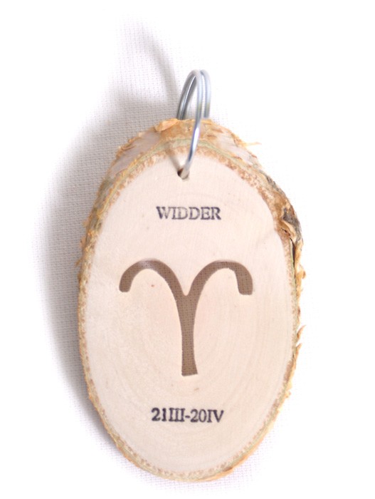 small foot 3667 - Sternzeichen Widder 1 Stück Anhänger Holzscheibe 7x5cm