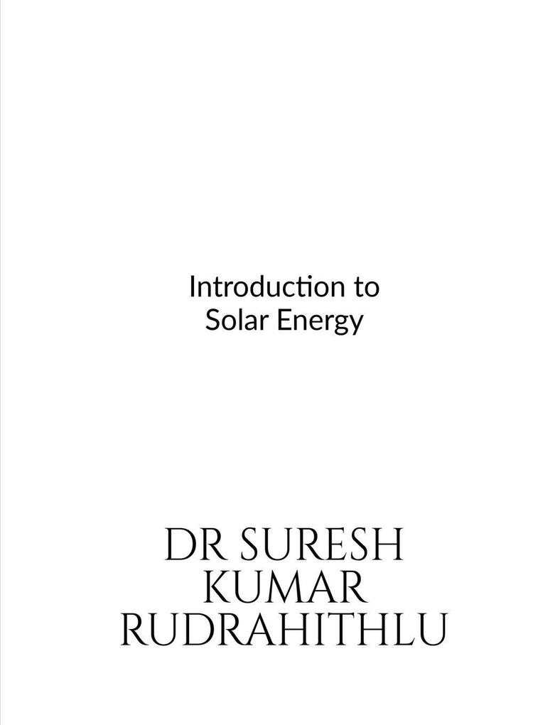 Introduction to Solar Energy