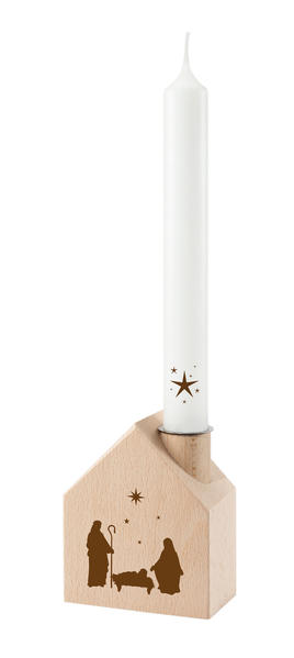 Holzhaus groß mit Kerzenhalter