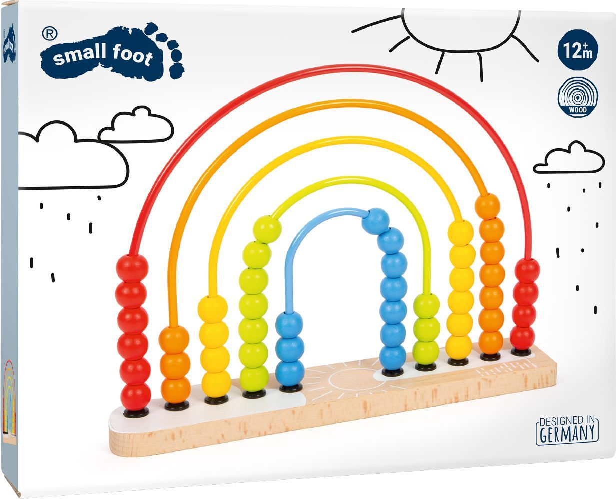 Image of Small Foot - Wooden Motor Skills Spiral Rainbow