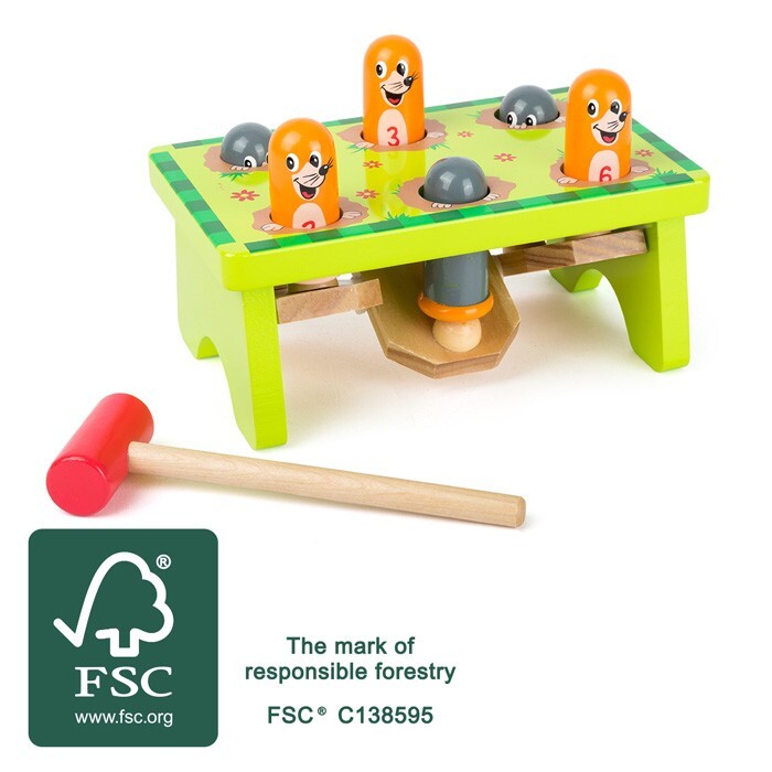 Image of Small Foot - Wooden Hammer Bank Moles