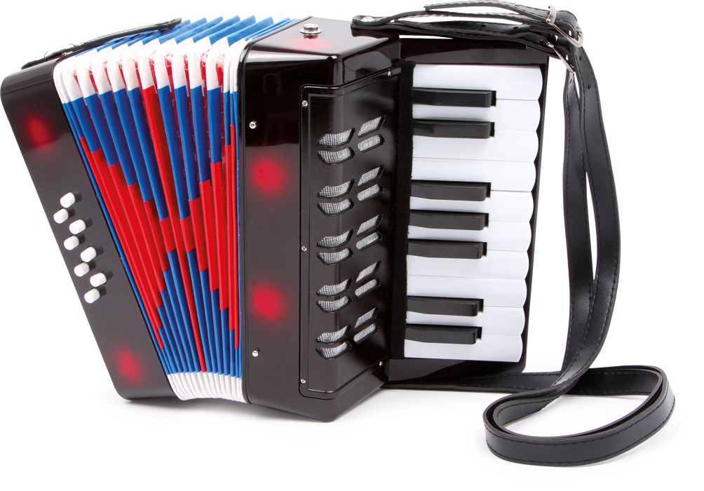 small foot 3304 - Akkordeon Classic schwarz Kinder-Musikinstrument Höhe: 23cm