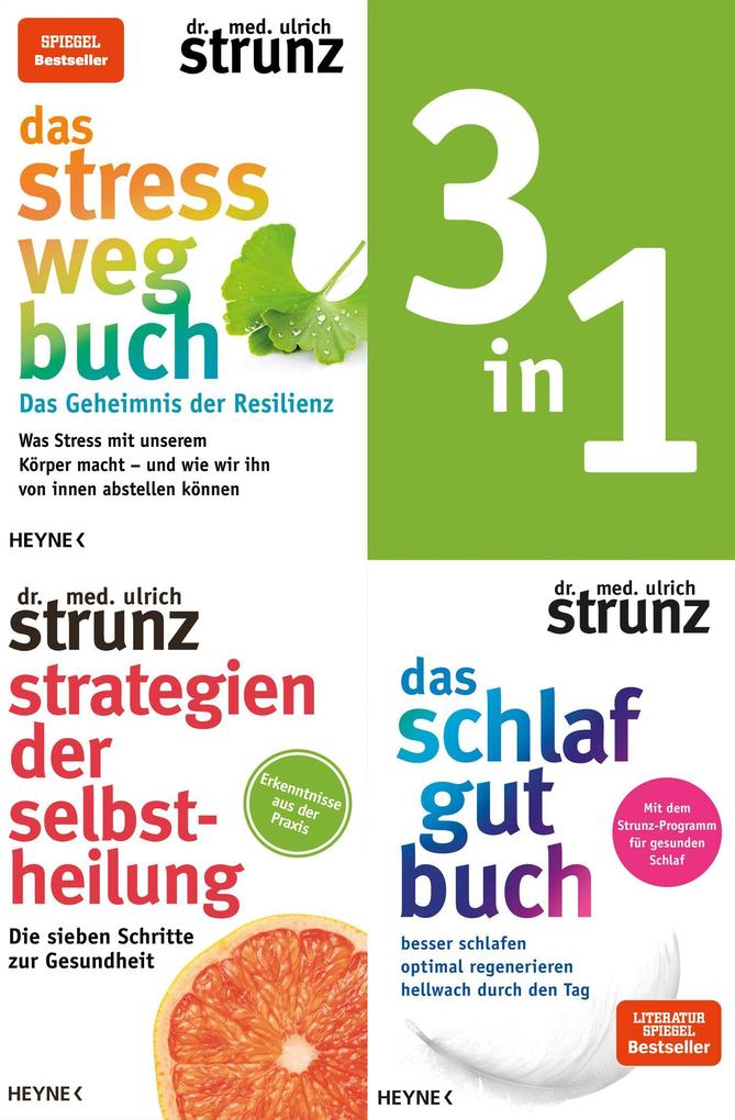 Selfcare-3in1-Bundle: Stress-weg-Buch Schlaf-gut-Buch Strategien der Selbstheilung
