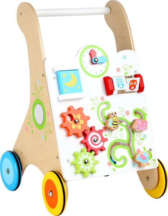 Image of Small Foot - Wooden Baby Walker Walker Colorful