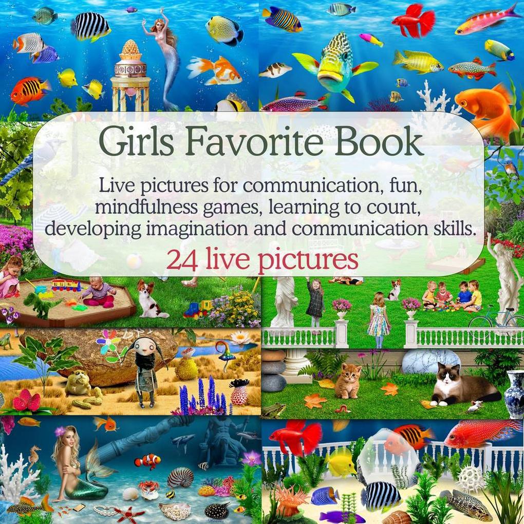 Girls‘ favorite book illustrated with games for attention and learning to count and general development.