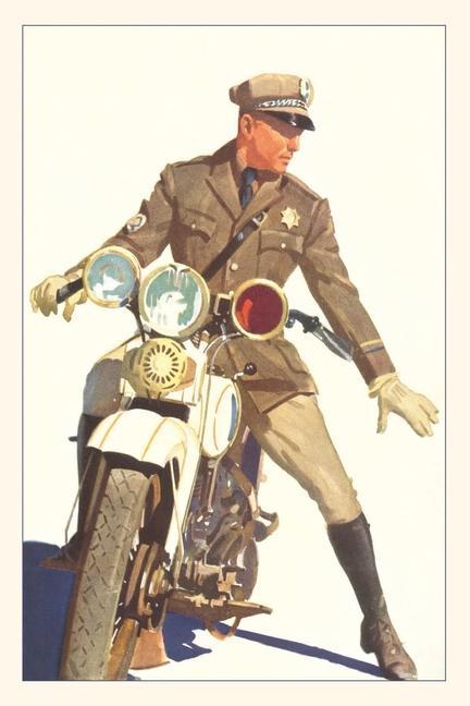 Vintage Journal Motorcycle Cop