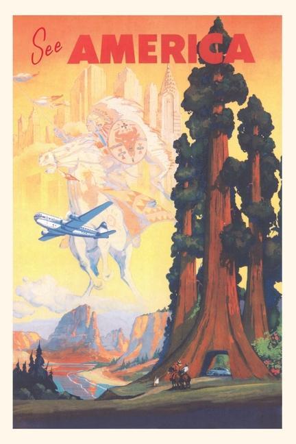 Vintage Journal America Travel Poster Sequoias
