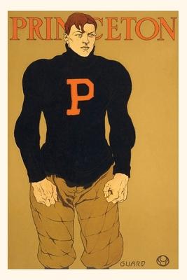 Vintage Journal Princeton Poster Burly Football Player