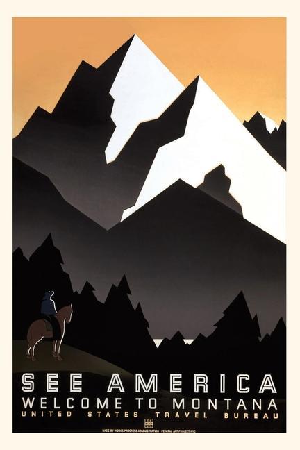 Vintage Journal See America Montana Travel Poster