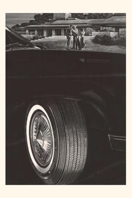 Vintage Journal Tire with Golfers in Background