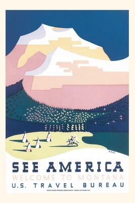 Vintage Journal See America Montana Travel Poster
