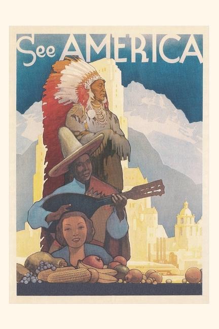 Vintage Journal Travel Poster for US