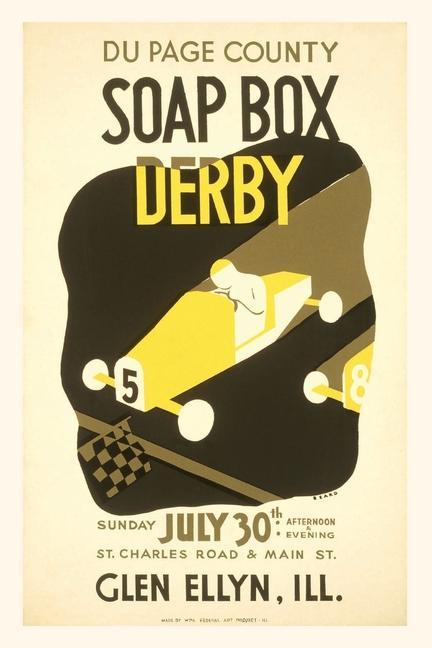 Vintage Journal Soap Box Derby Glen Ellyn Illinois Poster