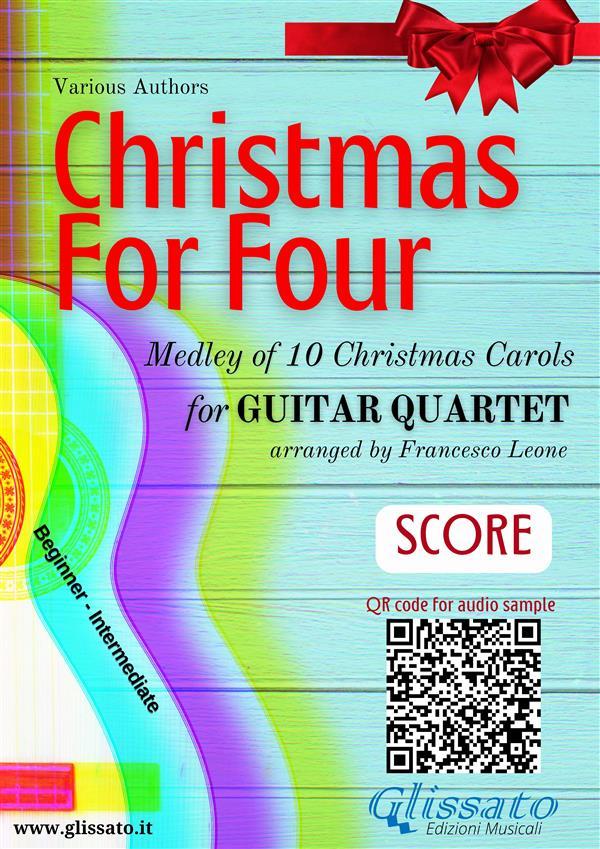 Guitar Quartet Score Christmas for four