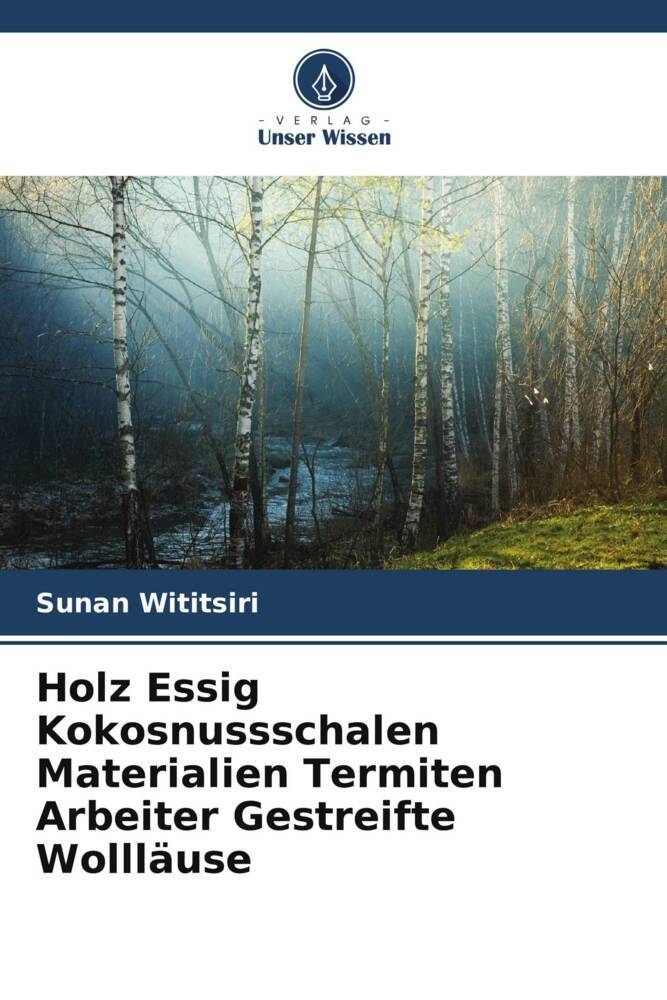 Holz Essig Kokosnussschalen Materialien Termiten Arbeiter Gestreifte Wollläuse