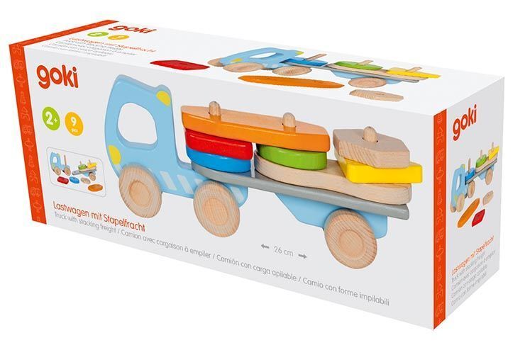 Lastwagen mit Stapelfracht
