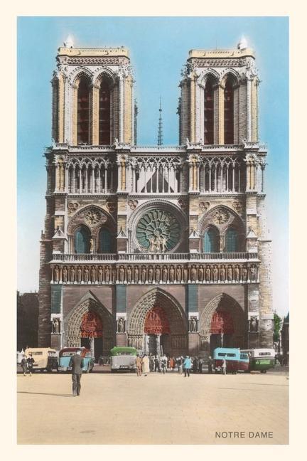 Vintage Journal Facade of Notre Dame Cathedral
