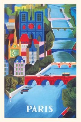 Vintage Journal Paris Travel Poster