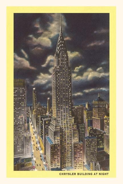 Vintage Journal Chrysler Building at Night