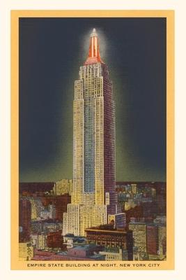 Vintage Journal Night Empire State Building New York City
