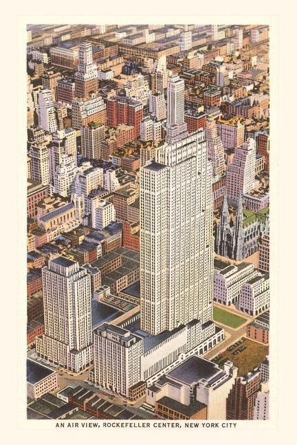 Vintage Journal Aerial View of Rockefeller Center New York City