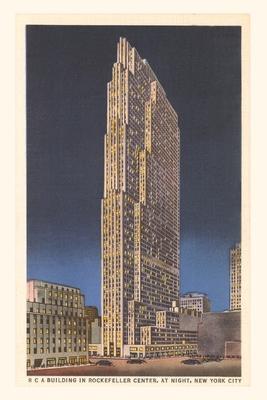 Vintage Journal Night RCA Building Rockefeller Center New York City