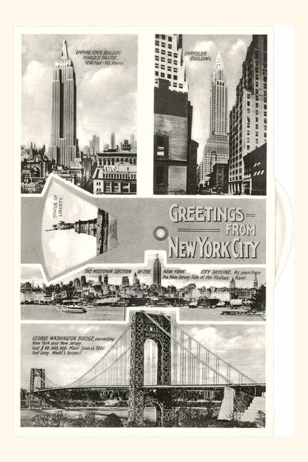 Vintage Journal Greetings from New York City Scenes