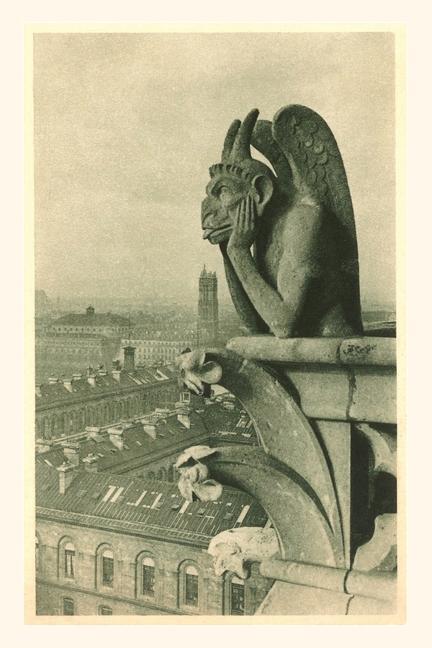 Vintage Journal Gargoyle on Notre Dame Cathedral