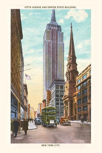 Vintage Journal Fifth Avenue Empire State Building New York City