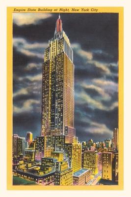 Vintage Journal Night Empire State Building New York City
