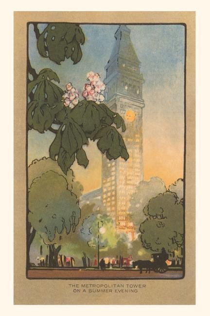 Vintage Journal Art Deco Rendering of Metropolitan Tower New York City