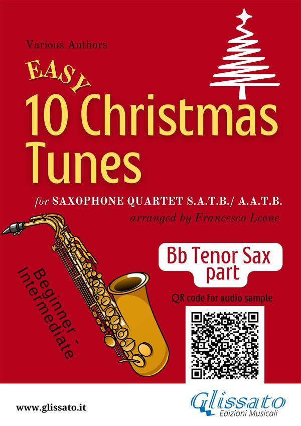 Bb Tenor Saxophone part of 10 Easy Christmas Tunes for Sax Quartet